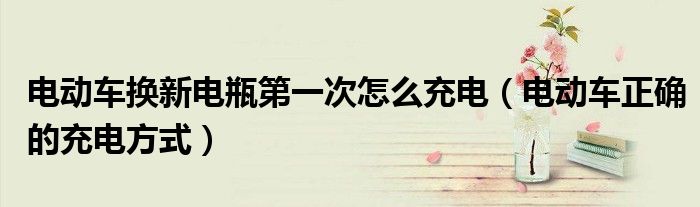 电动车换新电瓶第一次怎么充电（电动车正确的充电方式）